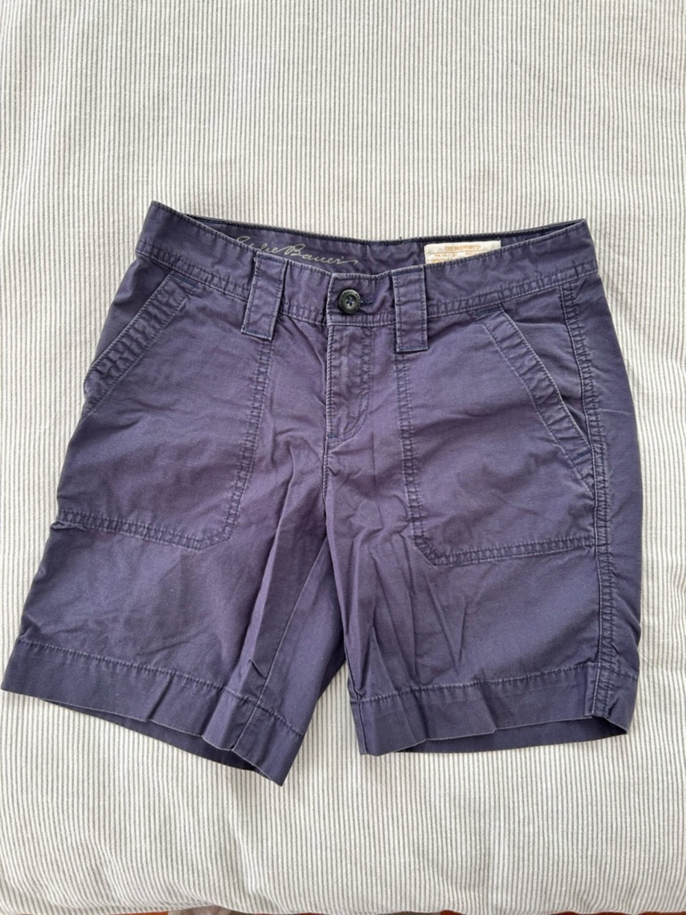 Eddie Bauer Navy Blue Cotton Blend Shorts